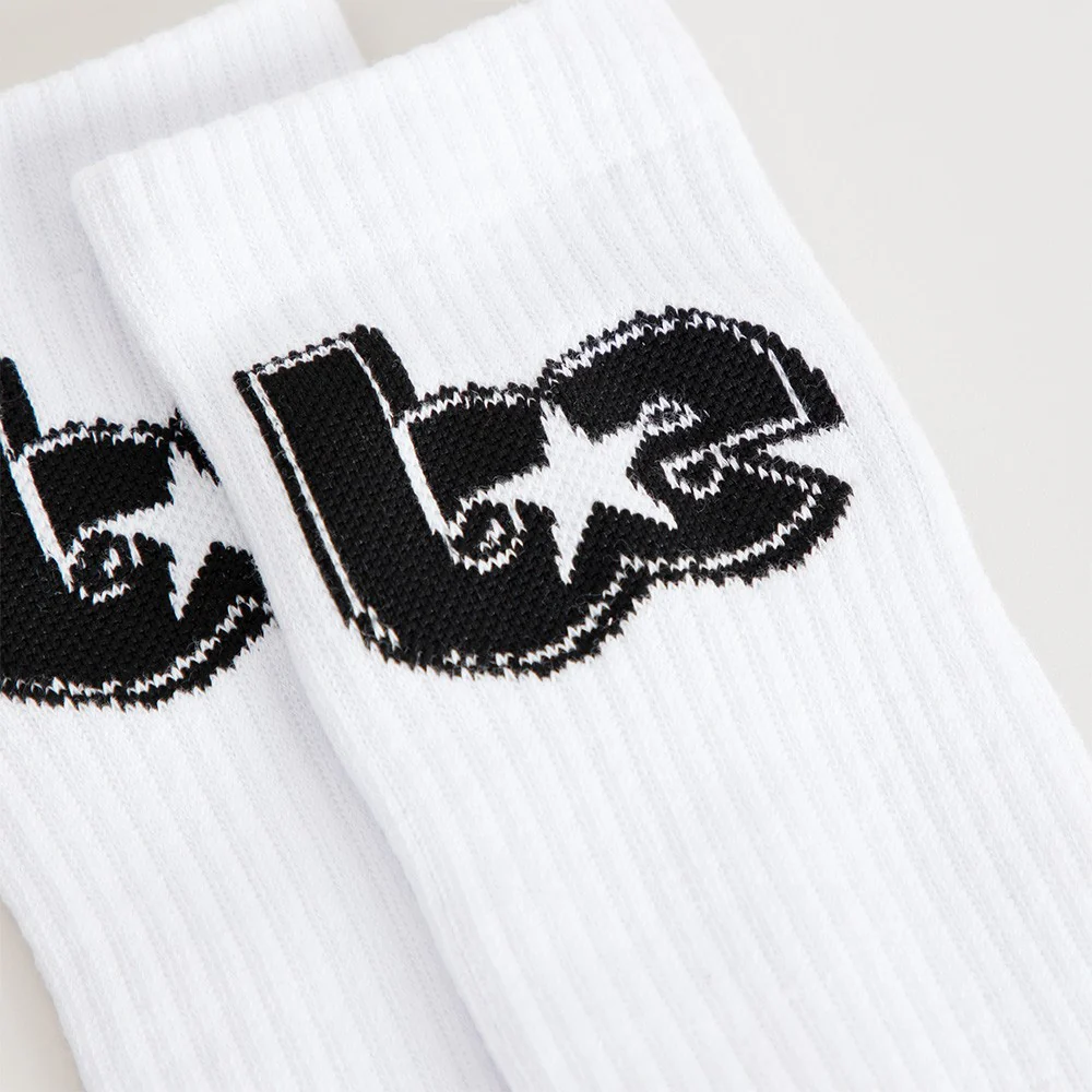 BE Star White Crew Socks - Image 2