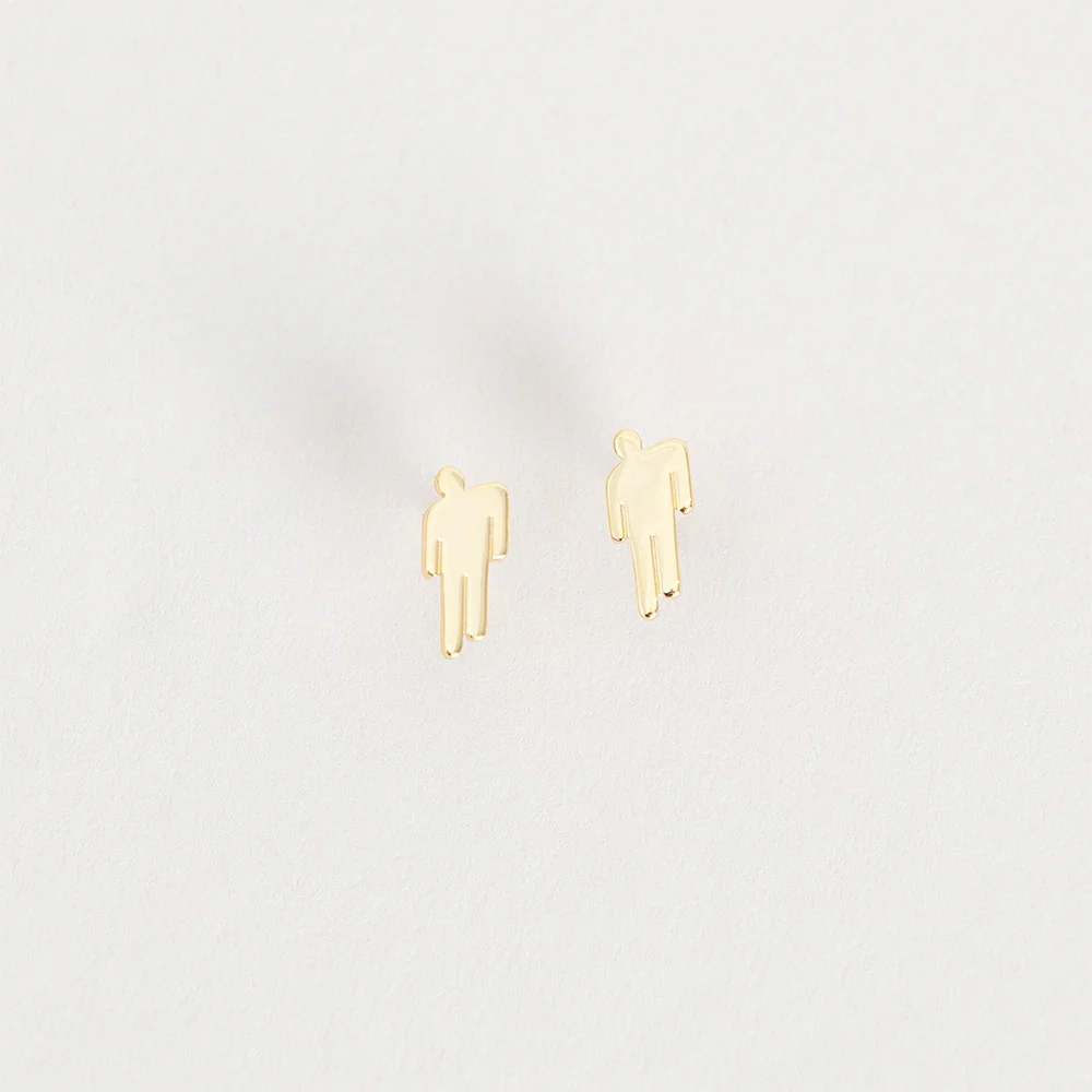 Gold Blohsh Mini Stud Earrings