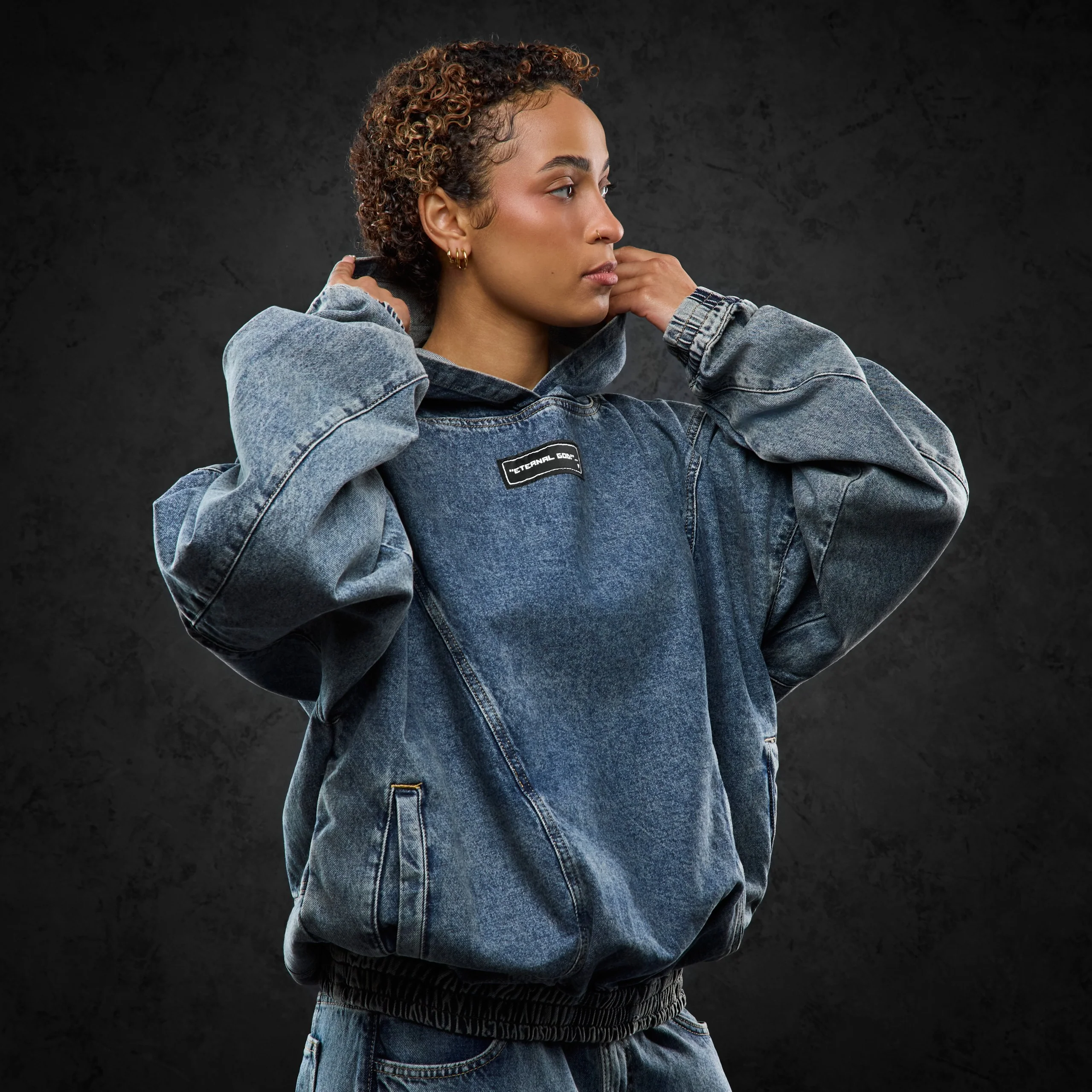 Denim Hoodie - Image 2