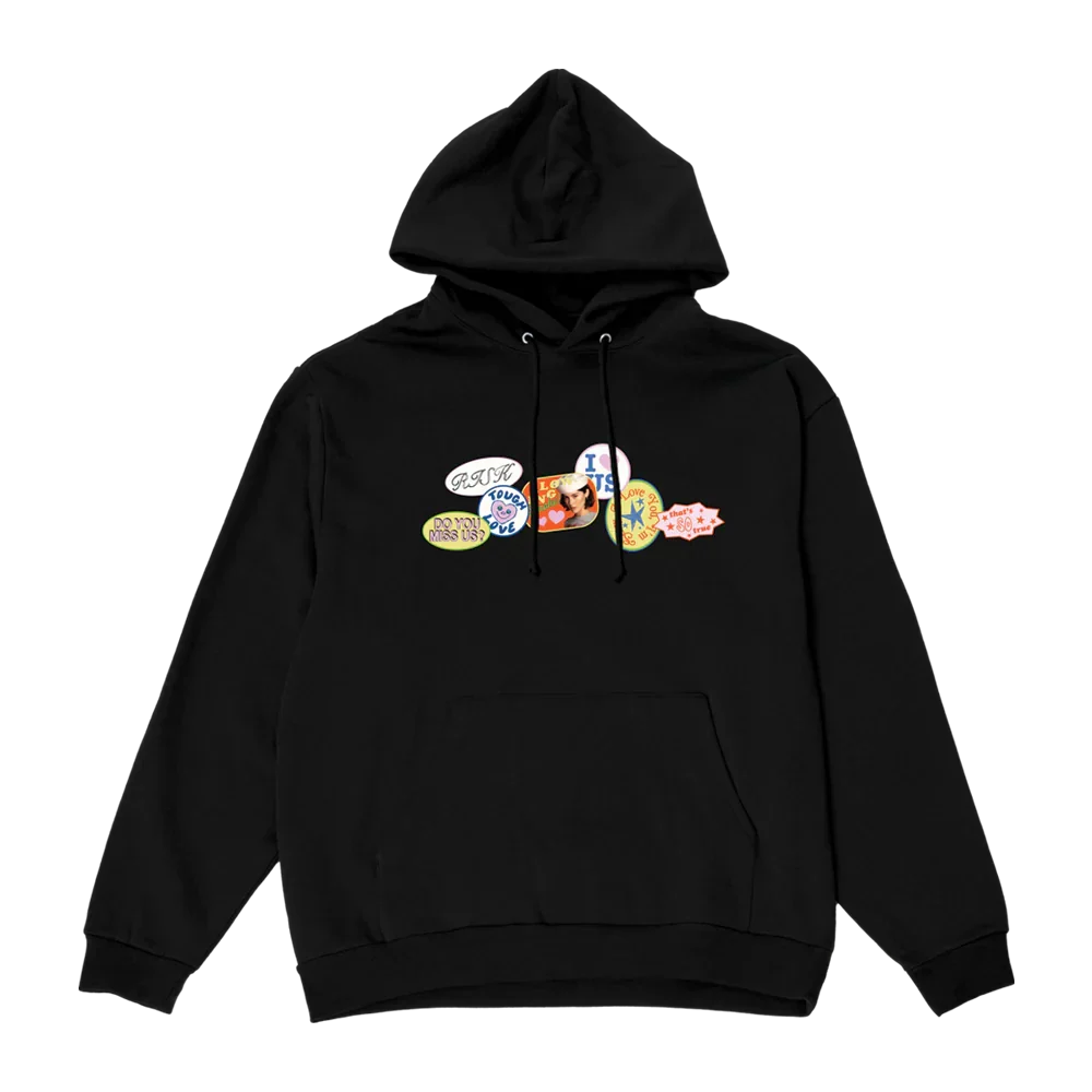 The Secret of Us Sticker Design Black Hoodie