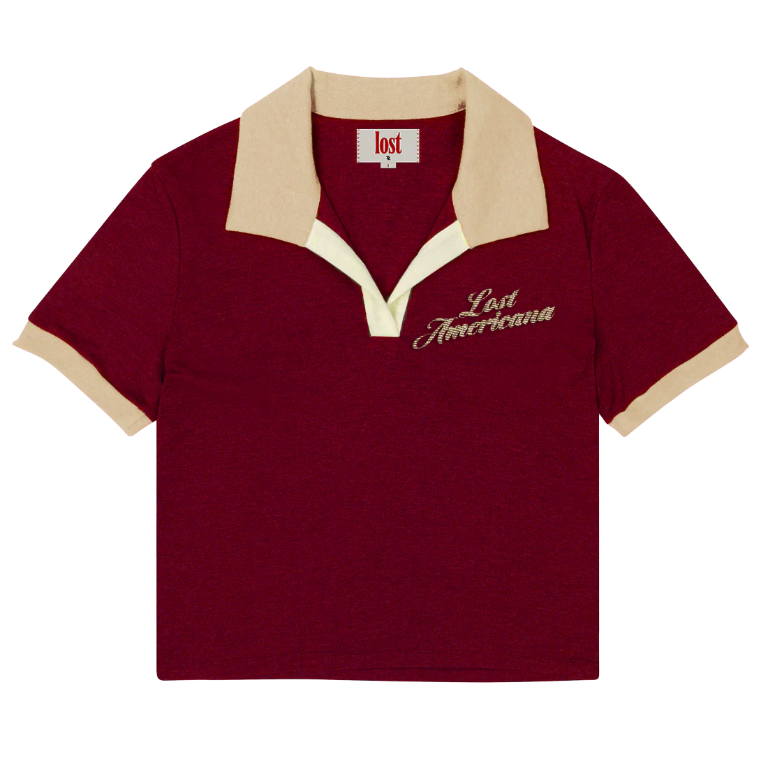 embroidered crop polo - Image 3