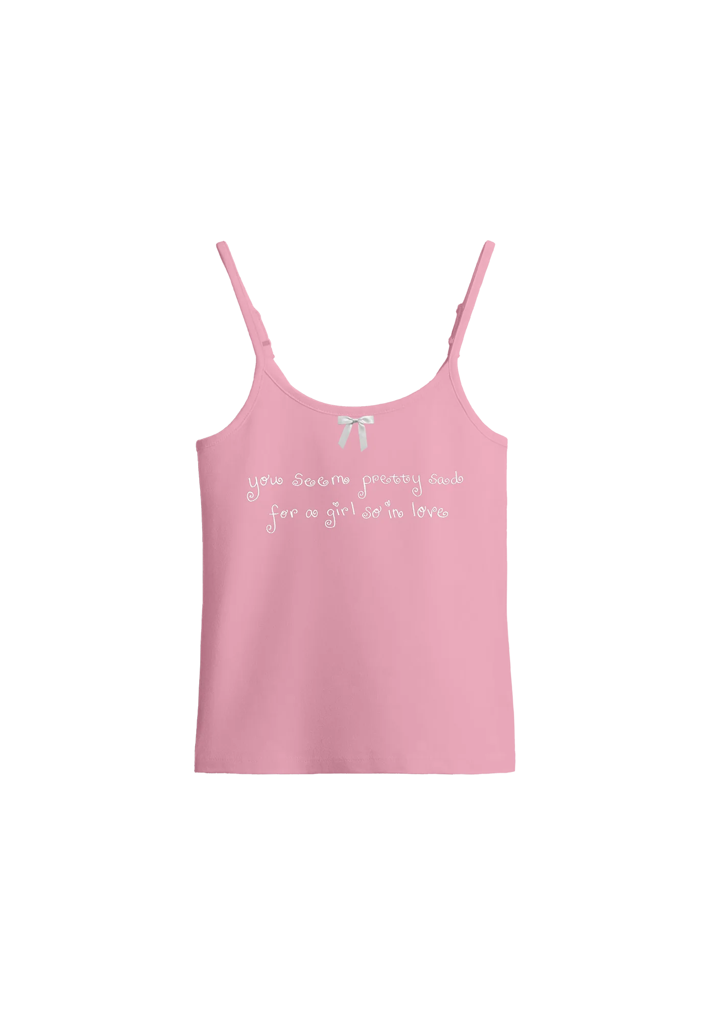 album embroidered women's spaghetti strap tank