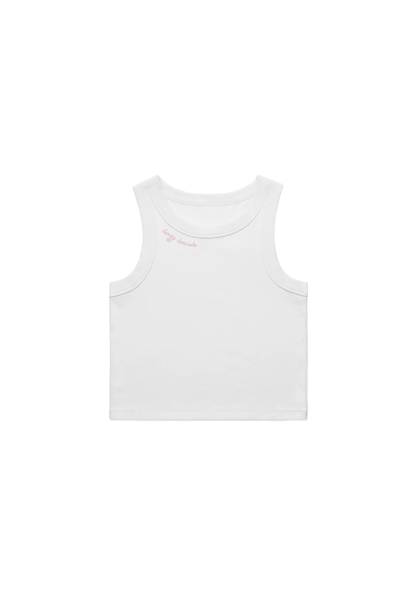 drop dead embroidered women's crop tank