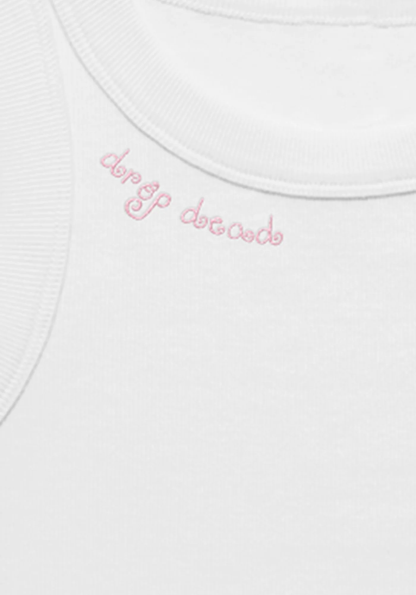 drop dead embroidered women's crop tank - Image 2