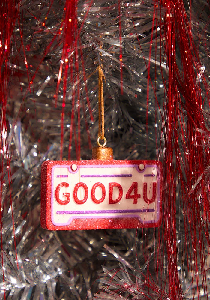 'Good 4 U' License Plate Ornament - Image 2