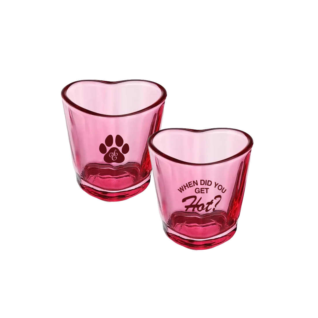 When Did You Get Hot? Heart Shot Glass
