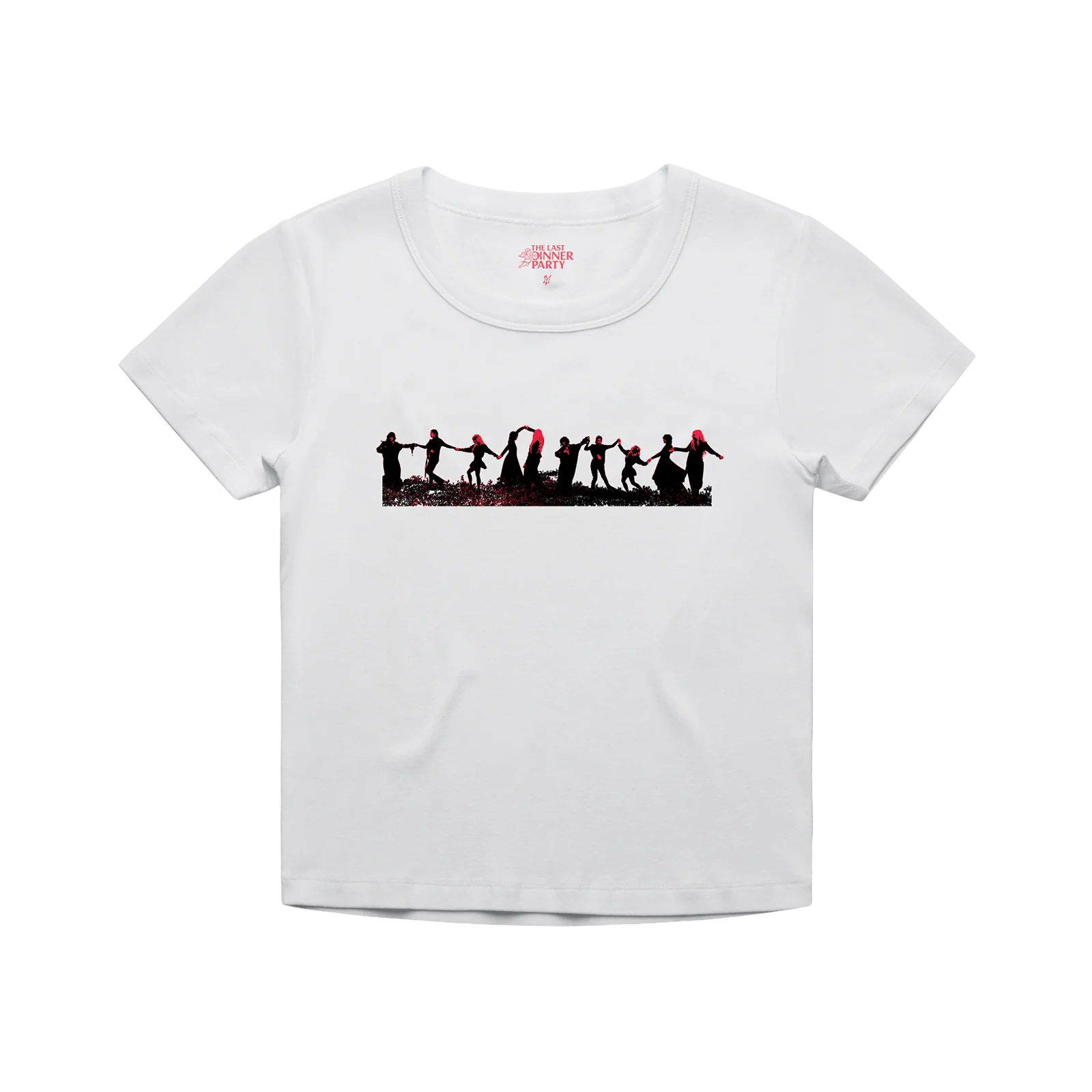 Silhouette Print White Baby T-Shirt