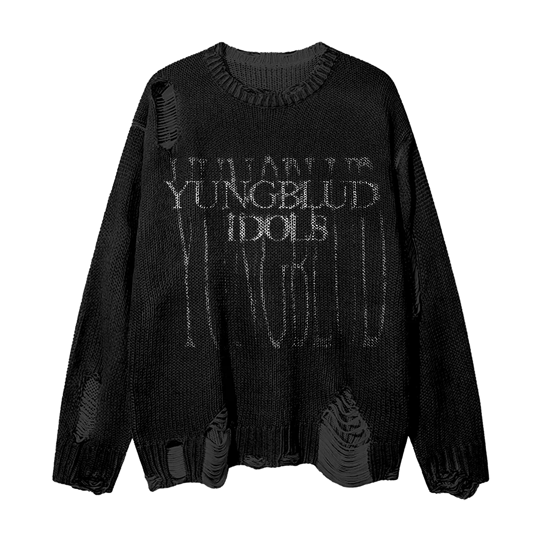 IDOLS DISTRESSED KNIT SWEATER